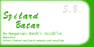 szilard batar business card